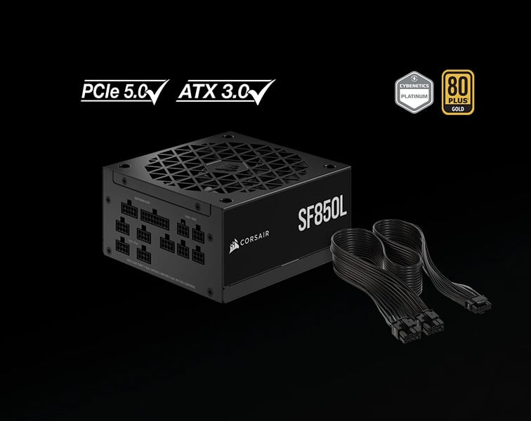 CORSAIR SF850L Fully Modular Low-Noise SFX Power Supply - ATX 3.0